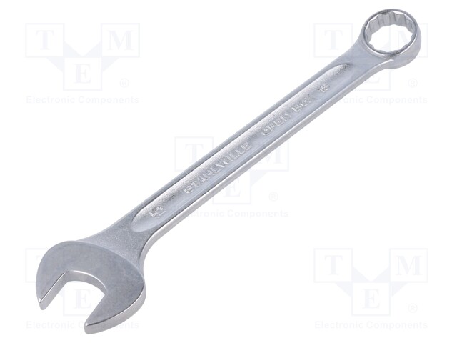 Wrench; combination spanner; 15mm; chromium plated steel