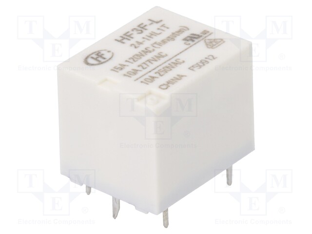 Relay: electromagnetic; SPST-NO; Ucoil: 24VDC; 10A/277VAC; 15A