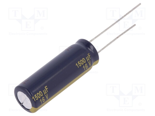 Capacitor: electrolytic; low impedance; THT; 1500uF; 16VDC; ±20%