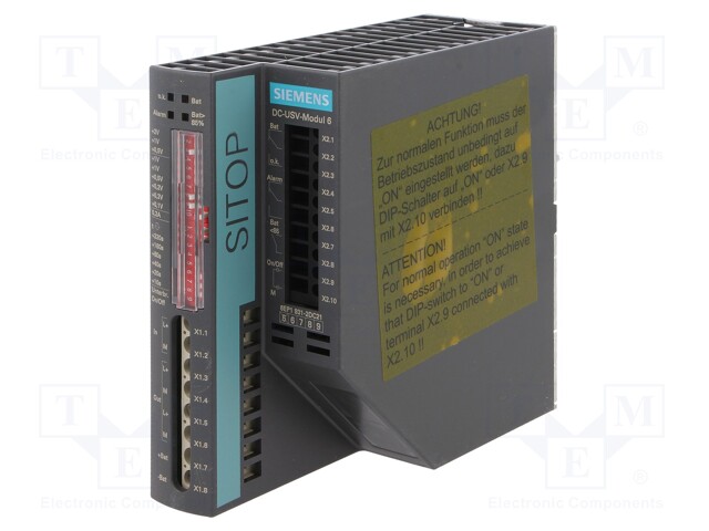 Power supply: UPS; 24VDC; 6A; Mounting: DIN