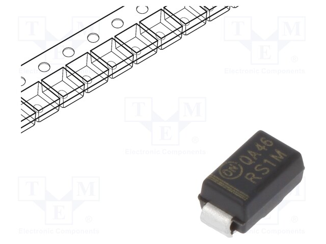 Diode: rectifying; SMD; 1kV; 1A; 500ns; Package: reel,tape; SMA