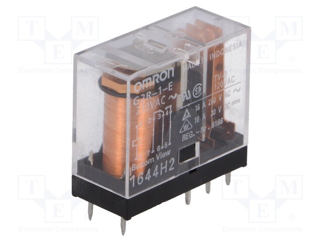 Relay: electromagnetic; SPDT; Ucoil: 230VAC; 16A/250VAC; 16A/30VDC