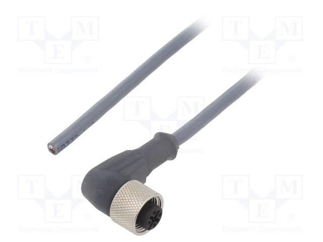 Connection lead; M12; PIN: 4; angled; 20m; plug; 250VAC; 2.2A; IP67