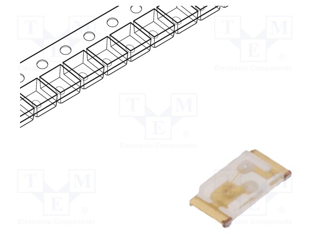 LED; SMD; 0603; blue; 40÷100mcd; 1.6x0.8x0.25mm; 120°; 3.3÷4V; 20mA