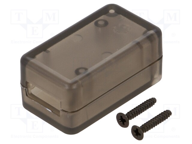 Enclosure: for USB; X: 20mm; Y: 35mm; Z: 15.5mm; ABS