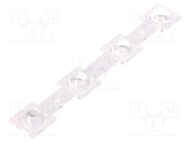 LED lens; rectangular; transparent; 80°