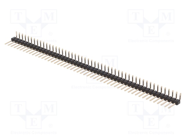 Pin header; pin strips; male; PIN: 50; angled 90°; 2.54mm; THT; 1x50