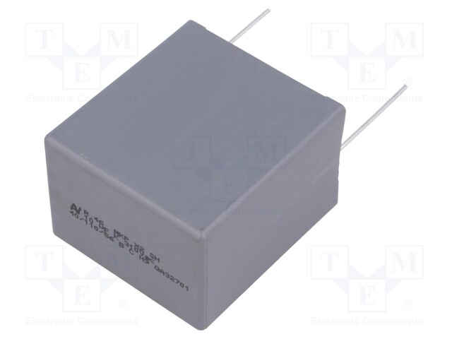 Capacitor: polypropylene; X2; 10uF; 37.5mm; ±10%; 41.5x30x45mm