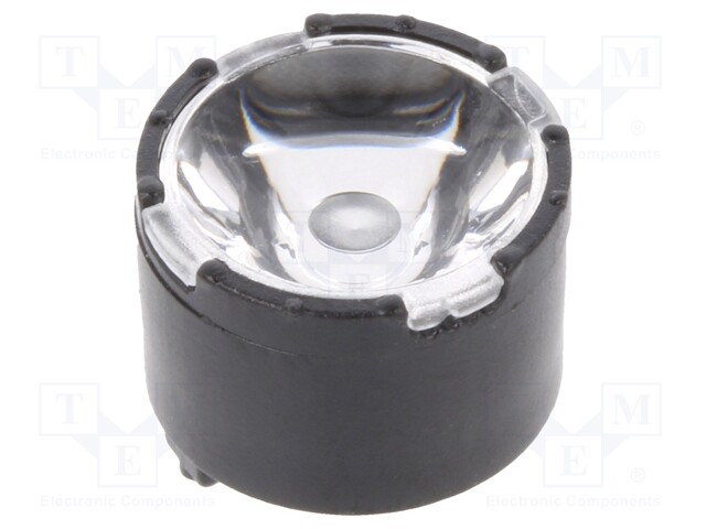 LED lens; round; Mat: PMMA plexiglass; transparent; 13÷18°; Ø: 10mm