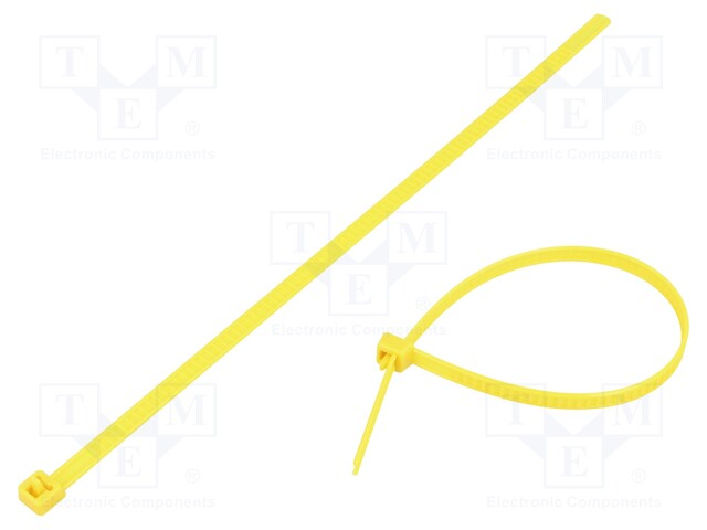 Cable tie; multi use; L: 195mm; W: 4.7mm; polyamide; 245N; yellow