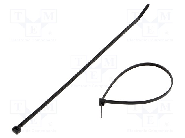 Cable tie; L: 203mm; W: 3.6mm; polyamide; 178N; black; Ømax: 51mm