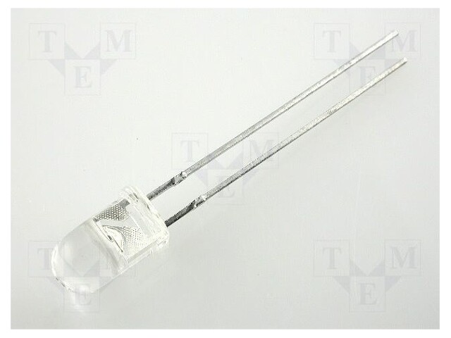 LED; 5mm; red; 50÷200mcd; 30°; Front: convex