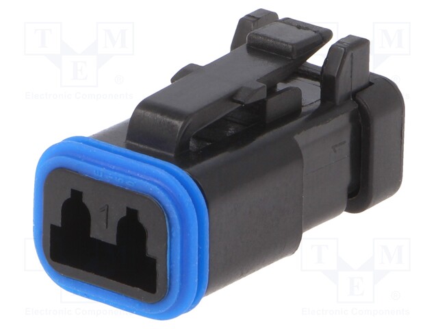 Connector: wire-wire; PX0; plug; female; PIN: 2; IP68; Locking: latch