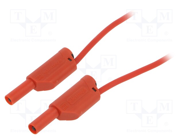 Test lead; 32A; 4mm banana plug-4mm banana plug; Len: 1.5m; red