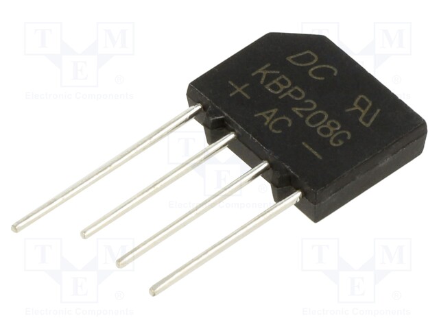 Bridge rectifier: single-phase; Urmax: 800V; If: 2A; Ifsm: 60A; flat