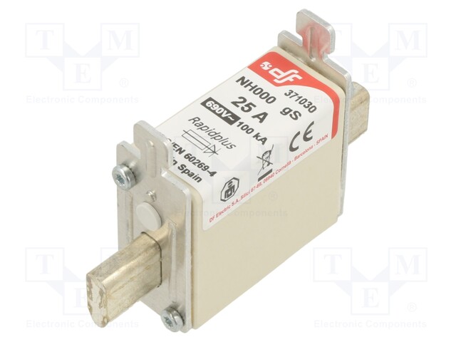 Fuse: fuse; gS; 25A; 690VAC; 440VDC; NH000