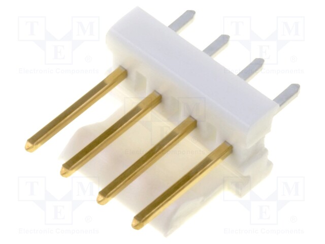 Socket; wire-board; male; MTA-100; 2.54mm; PIN: 4; THT; gold-plated