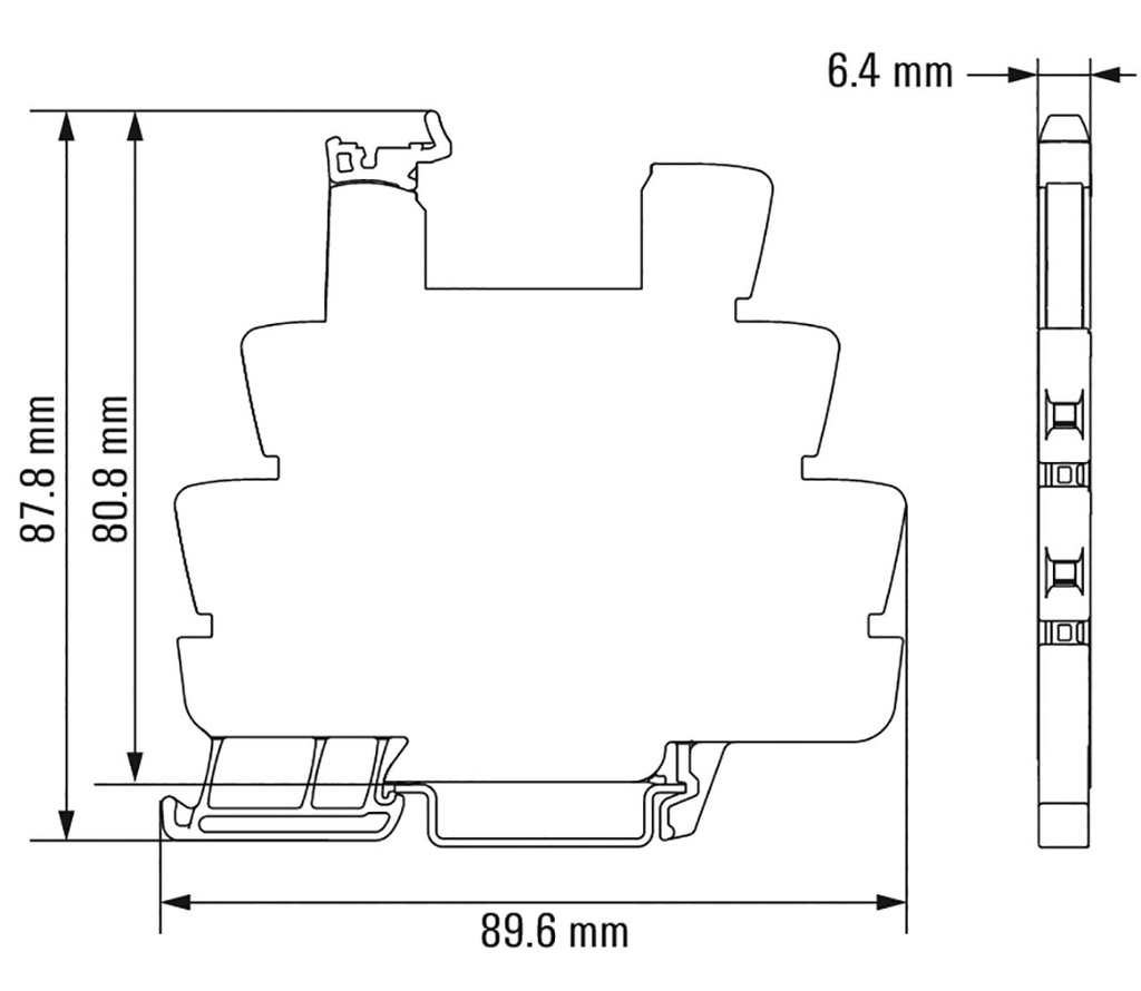 Socket; 10A; DIN; Leads: screw terminals; -40÷60°C; Contacts: SPDT