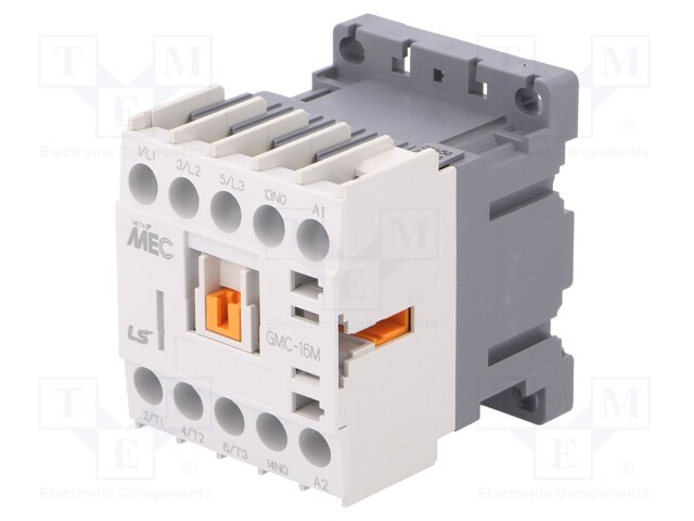 Contactor: 3-pole; NO x3; Auxiliary contacts: NO; 230VAC; 16A; IP20