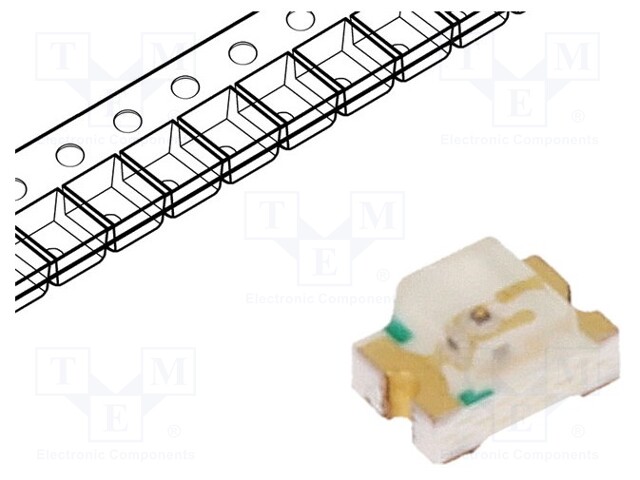 LED; SMD; 0805; yellow; 85÷120mcd; 2x1.25x1.1mm; 120°; 1.6÷2.4V