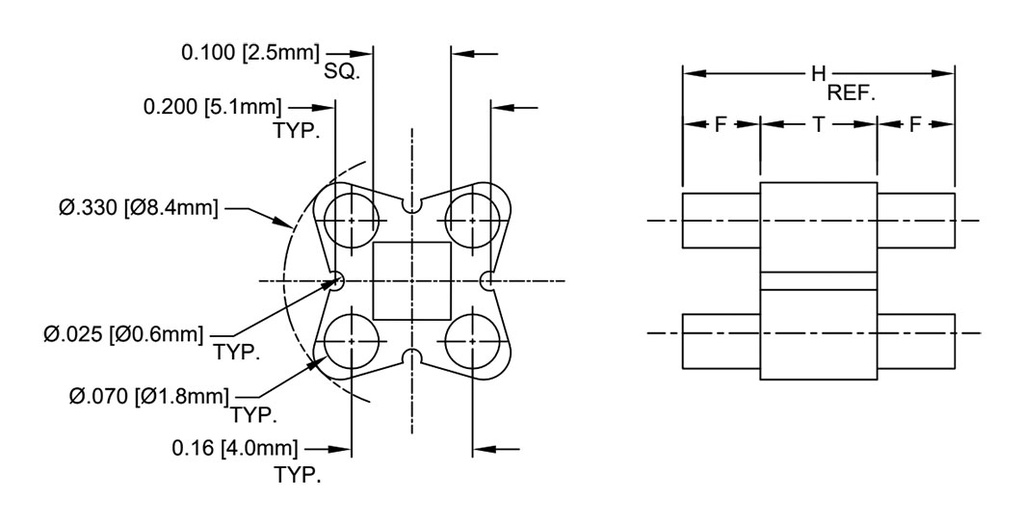 Insulating distance; polyamide 66; 6.1mm; natural; UL94V-2