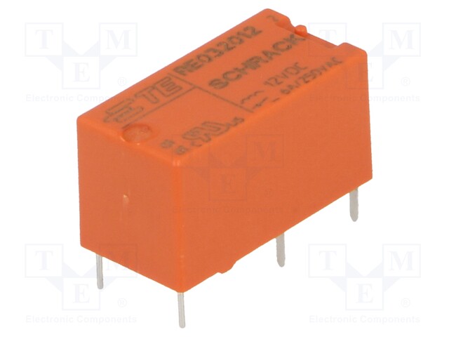 Relay: electromagnetic; SPST-NO; Ucoil: 12VDC; 6A/250VAC; 6A/30VDC