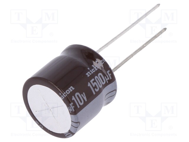 Capacitor: electrolytic; low impedance; THT; 1500uF; 10VDC; ±20%