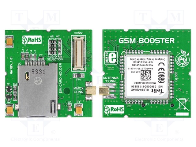 Expansion board; CSTP 50pin vertical SMD,MMCX