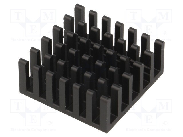 Heatsink: extruded; black; L: 23mm; W: 23mm; H: 10mm; aluminium