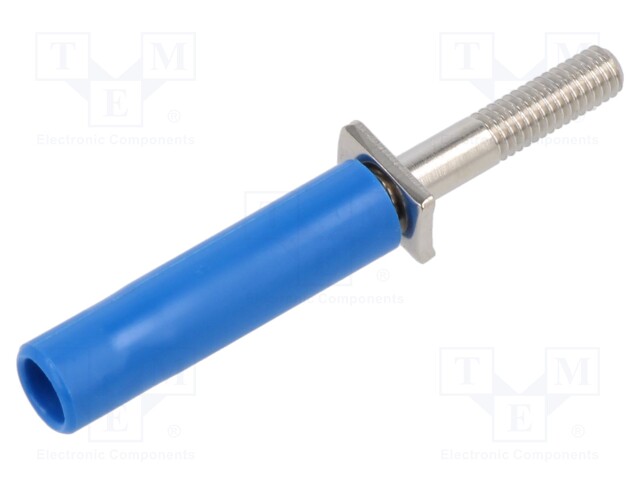 Adapter; 25A; blue; nickel plated; banana 4mm socket