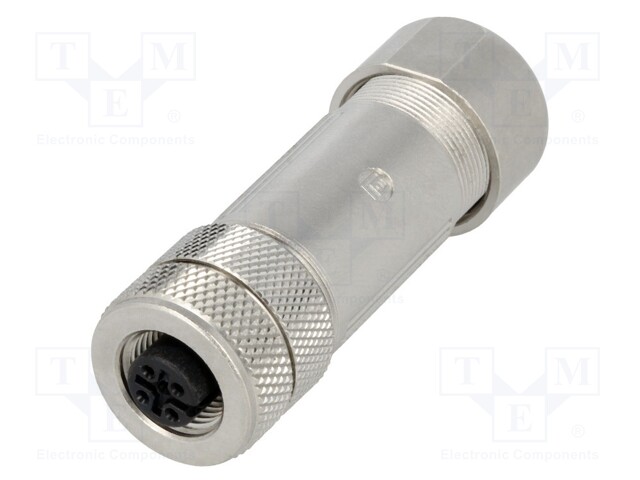 Plug; M12; PIN: 4; female; A code-DeviceNet / CANopen; for cable