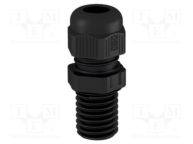 Cable gland; with long thread; M25; black