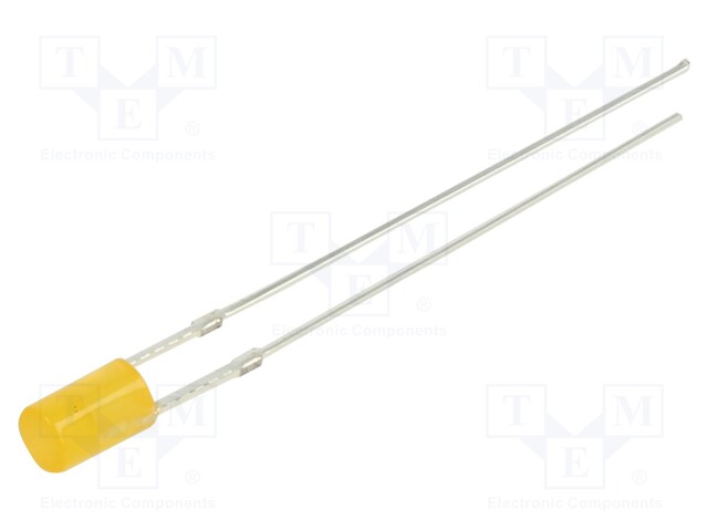 LED; 3mm; orange; 100÷150mcd; 140°; Front: flat; 1.8÷2.6V; -30÷85°C