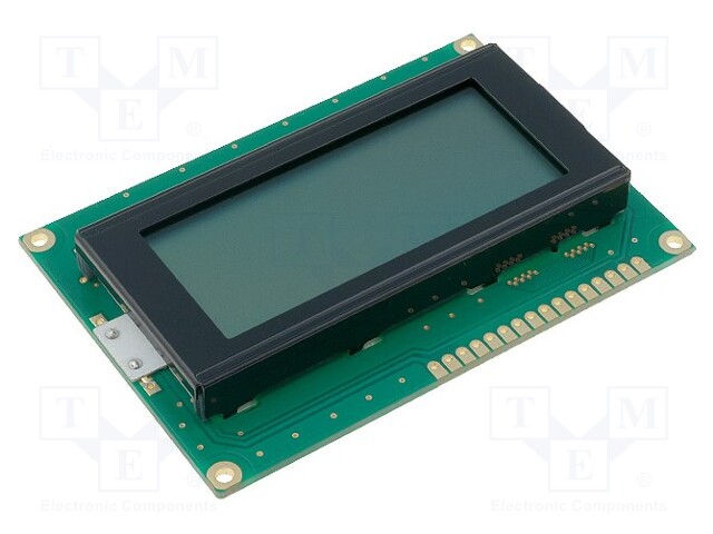 Display: LCD; alphanumeric; STN Positive; 16x4; gray; 87x60x13.6mm