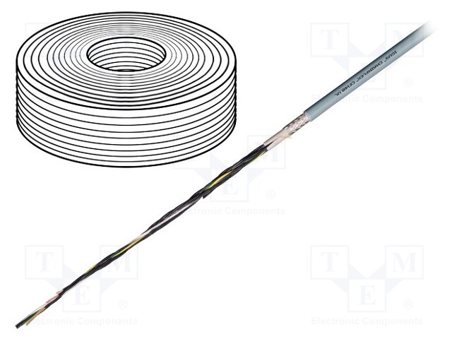 Wire: control cable; chainflex® CF140.UL; 4G1,5mm2; PVC; grey