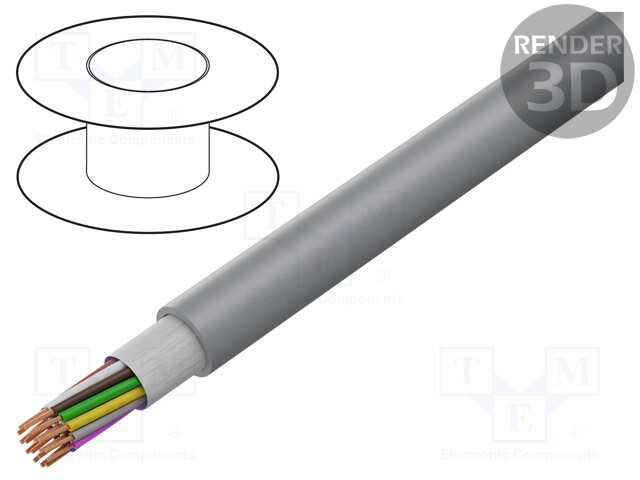 Wire: control cable; SUPERTRONIC® 310-PVC; 18x0.14mm2; PVC; grey