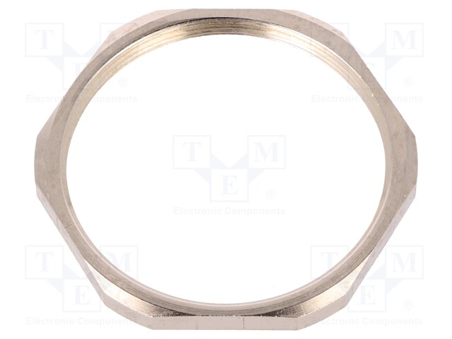 Nut; PG48; brass; nickel; 65mm; Thread: PG