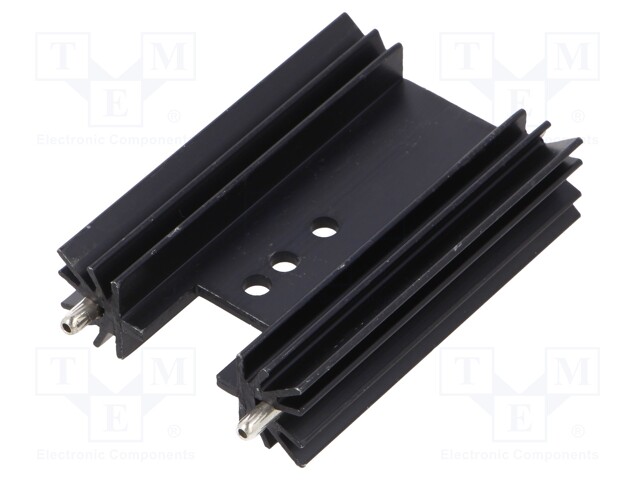 Heatsink: extruded; grilled; black; L: 50.8mm; W: 35mm; H: 12.7mm