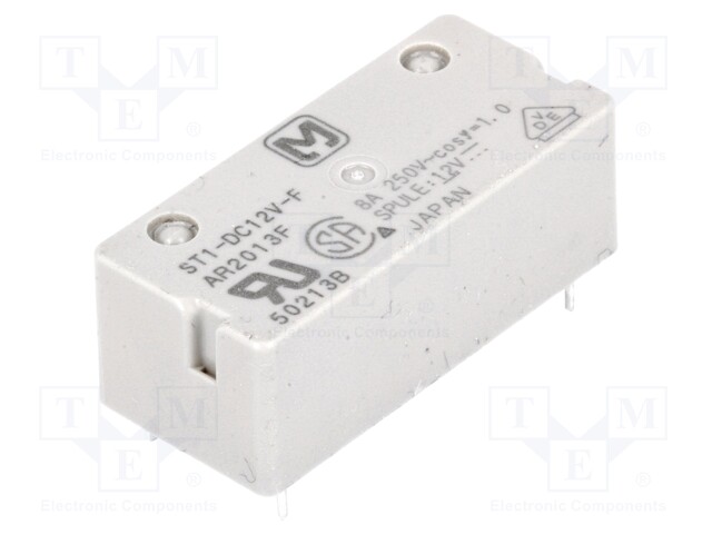 Relay: electromagnetic; SPST-NO + SPST-NC; Ucoil: 12VDC; 600Ω