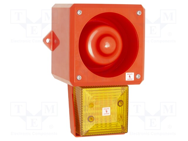 Signaller: lighting-sound; 115VAC; siren,flashing light; LED