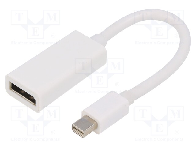 Adapter; DisplayPort 1.1; 0.15m; Colour: white; Features: Full HD