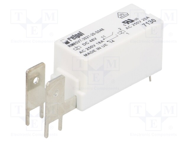 Relay: electromagnetic; SPST-NO; Ucoil: 48VDC; 20A/250VAC; 20A