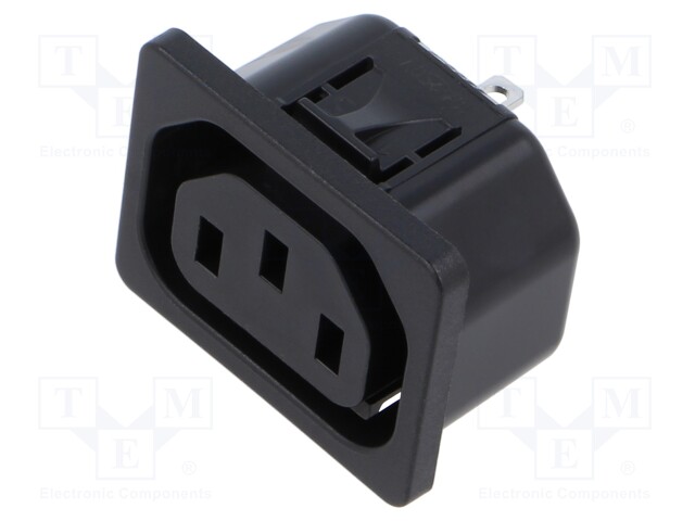 Connector: AC supply; socket; female; 10A; 250VAC; IEC 60320; IP30