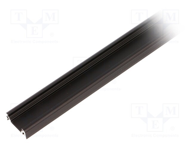 Profiles for LED modules; surface; black; L: 2m; aluminium