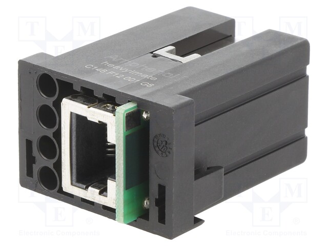 Connector: HDC; module; female; C146,heavy|mate M; PIN: 4; 4+RJ45