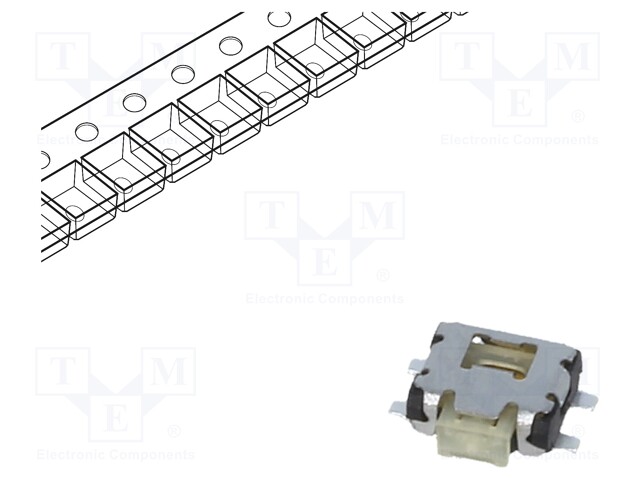 Microswitch TACT; SPST-NO; Pos: 2; 0.05A/12VDC; SMT; none; 2.2N