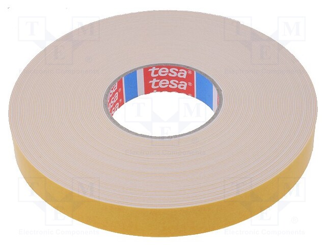 Tape: fixing; W: 25mm; L: 25m; D: 1.1mm; V: double-sided; acrylic; 80°C