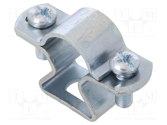 T-bolt clamp; W: 43mm; Clamping: 14÷16mm; steel; Plating: zinc