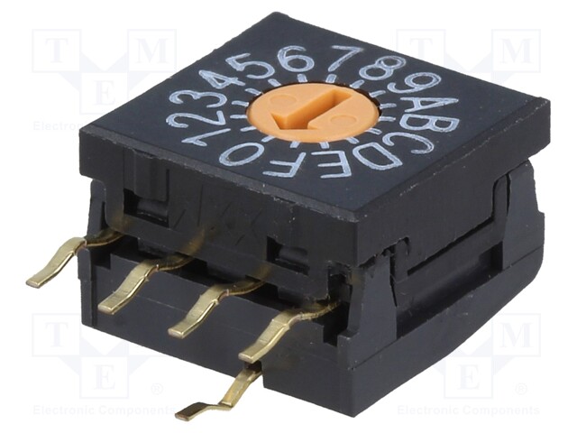 Encoding switch; HEX/BCD; Pos: 16; soldered; DC load @R: 0.1A/5VDC