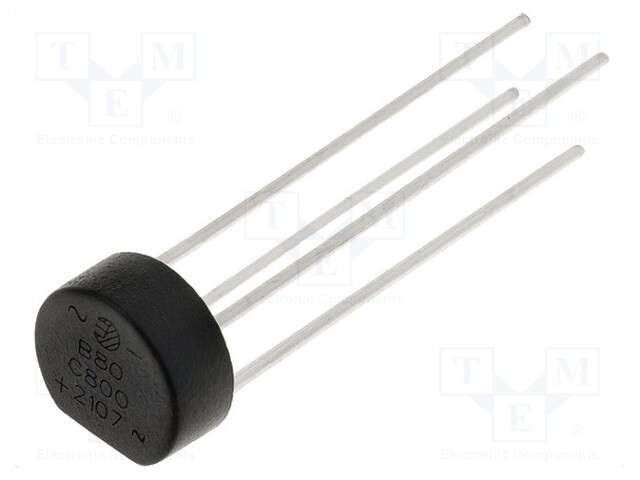 Single-phase bridge rectifier; Urmax: 125V; If: 0.9A; Ifsm: 45A